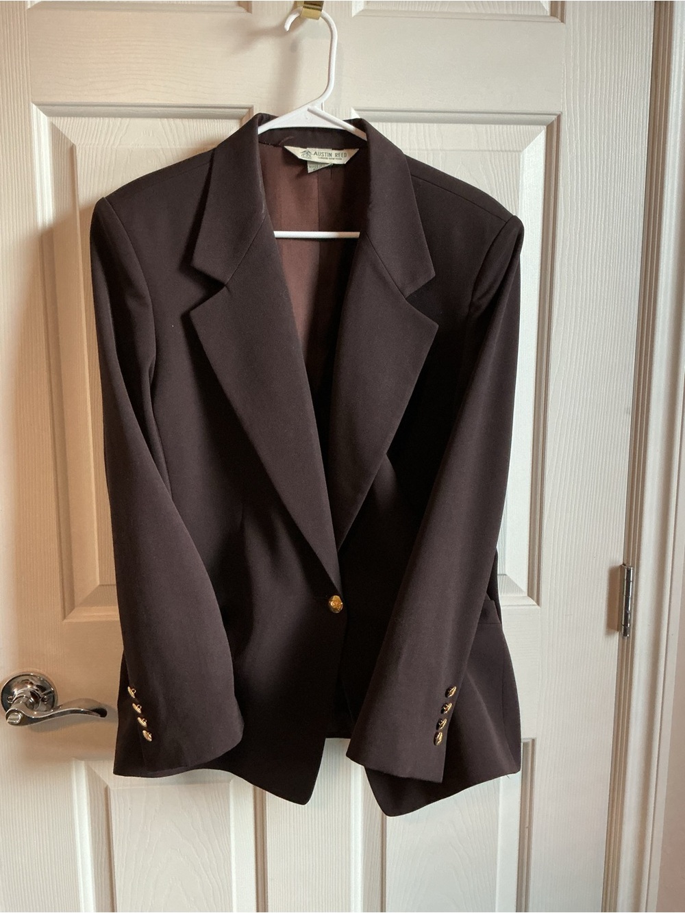 Austin Reed Chocolate Brown Single-Button Blazer - Picture 3 of 5